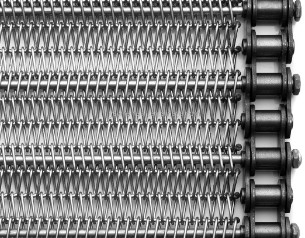 2m m transportador de correa del alambre de Flex Conveyor Belt Food Grade de 316 planos