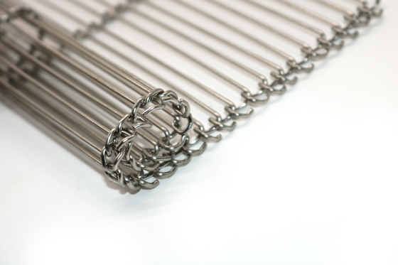 Flexión plana 304 Mesh Belt Weave Chain Wire de acero inoxidable de la categoría alimenticia para la hornada del pan