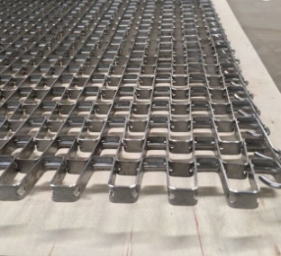 304 bandas transportadoras de acero inoxidables de Flex Weave Square Wire Mesh