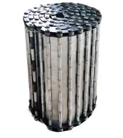 Banda transportadora de acero inoxidable con bisagras del vínculo de la placa de cadena del listón para el microprocesador