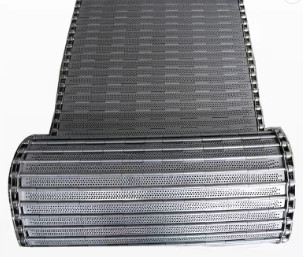Banda transportadora de acero inoxidable con bisagras del vínculo de la placa de cadena del listón para el microprocesador