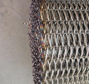 316L transportador de acero inoxidable Flex Belt Chain Link Mesh plano