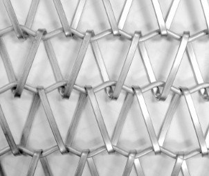 316L transportador de acero inoxidable Flex Belt Chain Link Mesh plano
