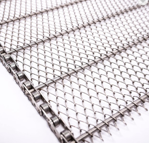 Impulsión de cadena Flex Belt Wire Mesh plano de la resistencia da alta temperatura para el transportador