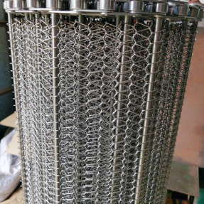 Impulsión de cadena Flex Belt Wire Mesh plano de la resistencia da alta temperatura para el transportador