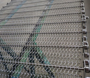 La categoría alimenticia Diamond Mesh Steel Mesh cubre la banda transportadora para el horno
