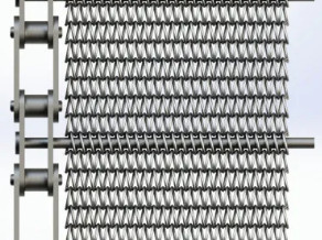 malla de acero inoxidable de la pantalla del metal de Flex Conveyor Belt Heavy Duty del ojo de 1m m