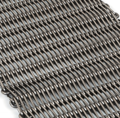 Malla tejida de acero inoxidable de la pantalla de la correa del congelador del espiral del transportador del metal