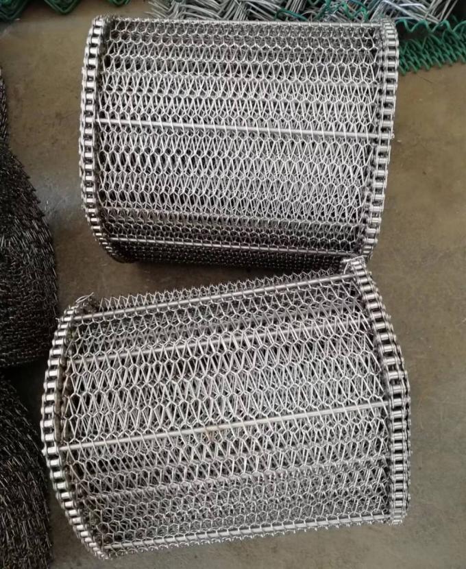 alambre de metal de 400m m 500m m Mesh Conveyor Flat Flex Belt con la cadena 5